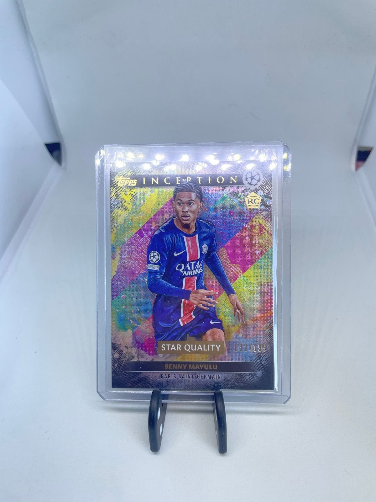 Senny Mayulu Topps Inception RC Star Quality 132/199 PSG, Ophalen of Verzenden, Zo goed als nieuw, Buitenlandse clubs, Spelerskaart