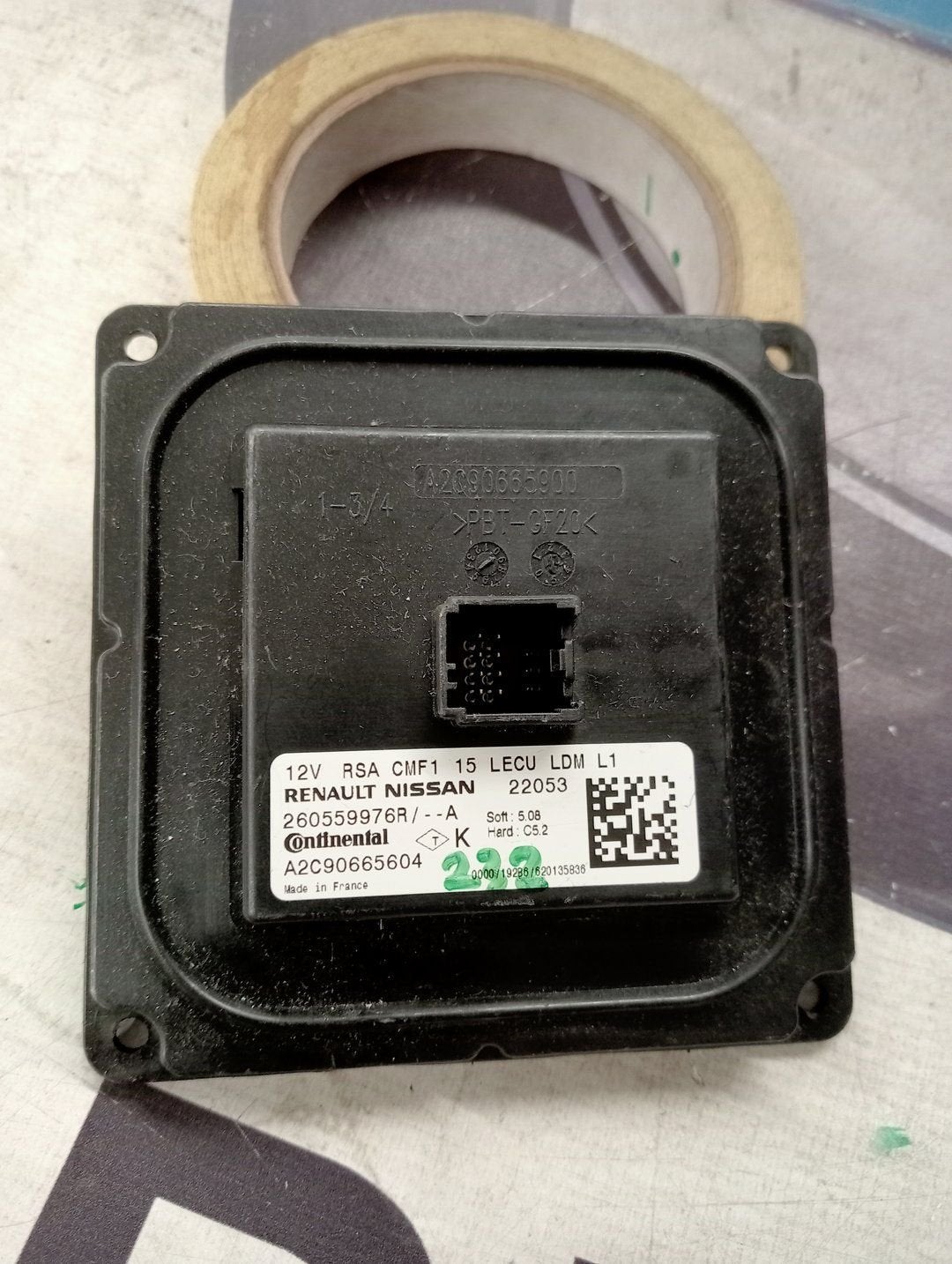 Led-ballast 2605599976R Renault A2C90665604 Continental, Gebruikt, -, Renault, -