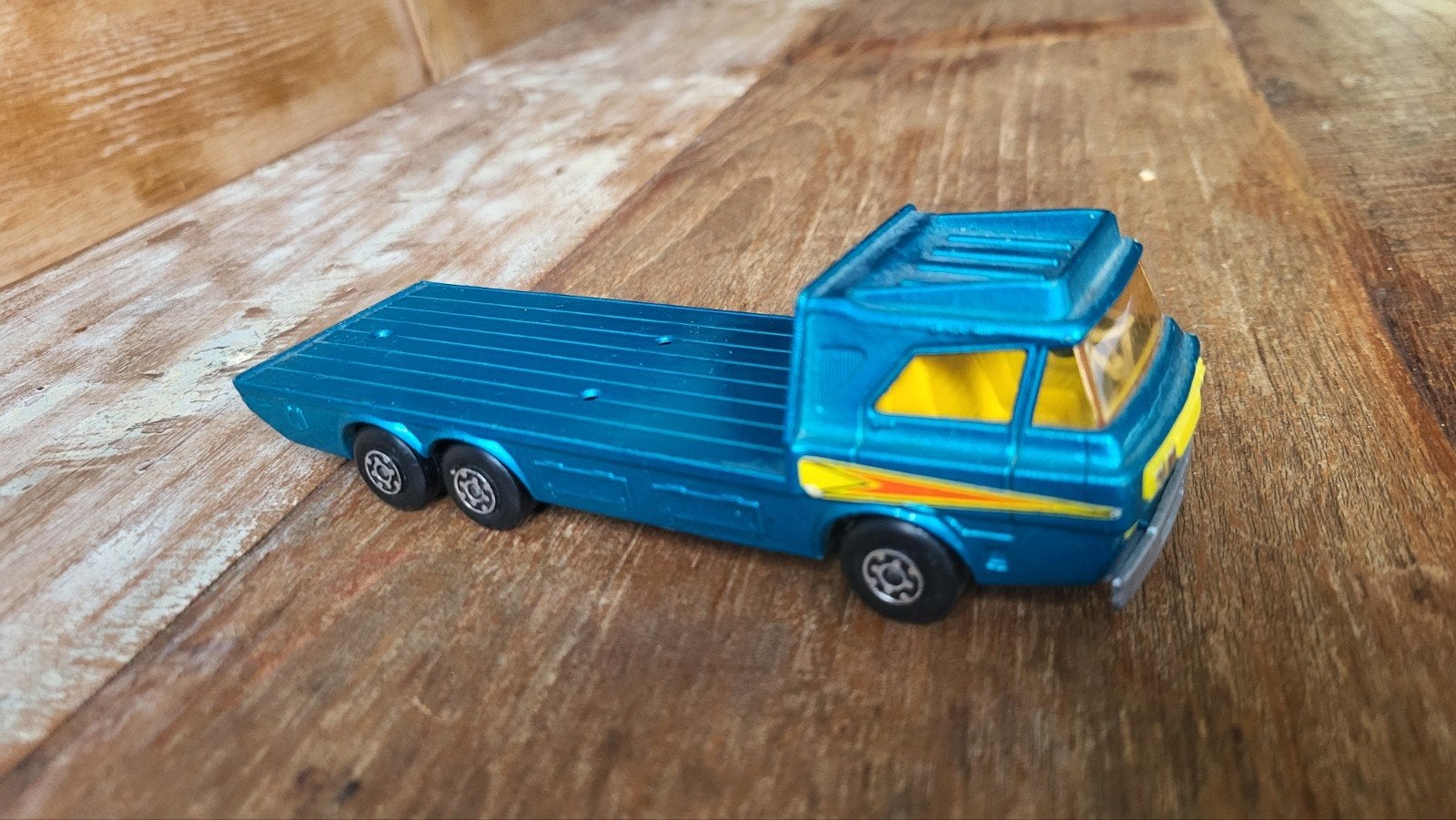 Matchbox Super Kings K-21 Tractor Transporter 1974, Overige merken, Gebruikt, 1:50 of kleiner, Ophalen of Verzenden
