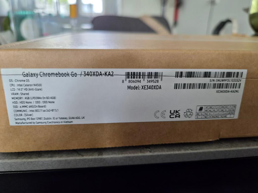 Samsung Chromebook, Ophalen, Minder dan 2 Ghz, Nieuw, 14 inch