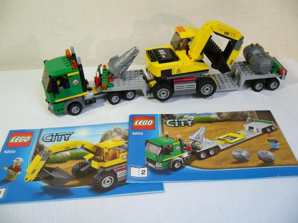 Lego City 4203 Excavator Transport, Ophalen of Verzenden, Complete set, City, Gebruikt