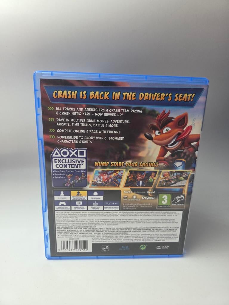Crash Team Racing Nitro-Fueled PS4, Support@activision.com, Racen en Vliegen, Ophalen of Verzenden, Zo goed als nieuw