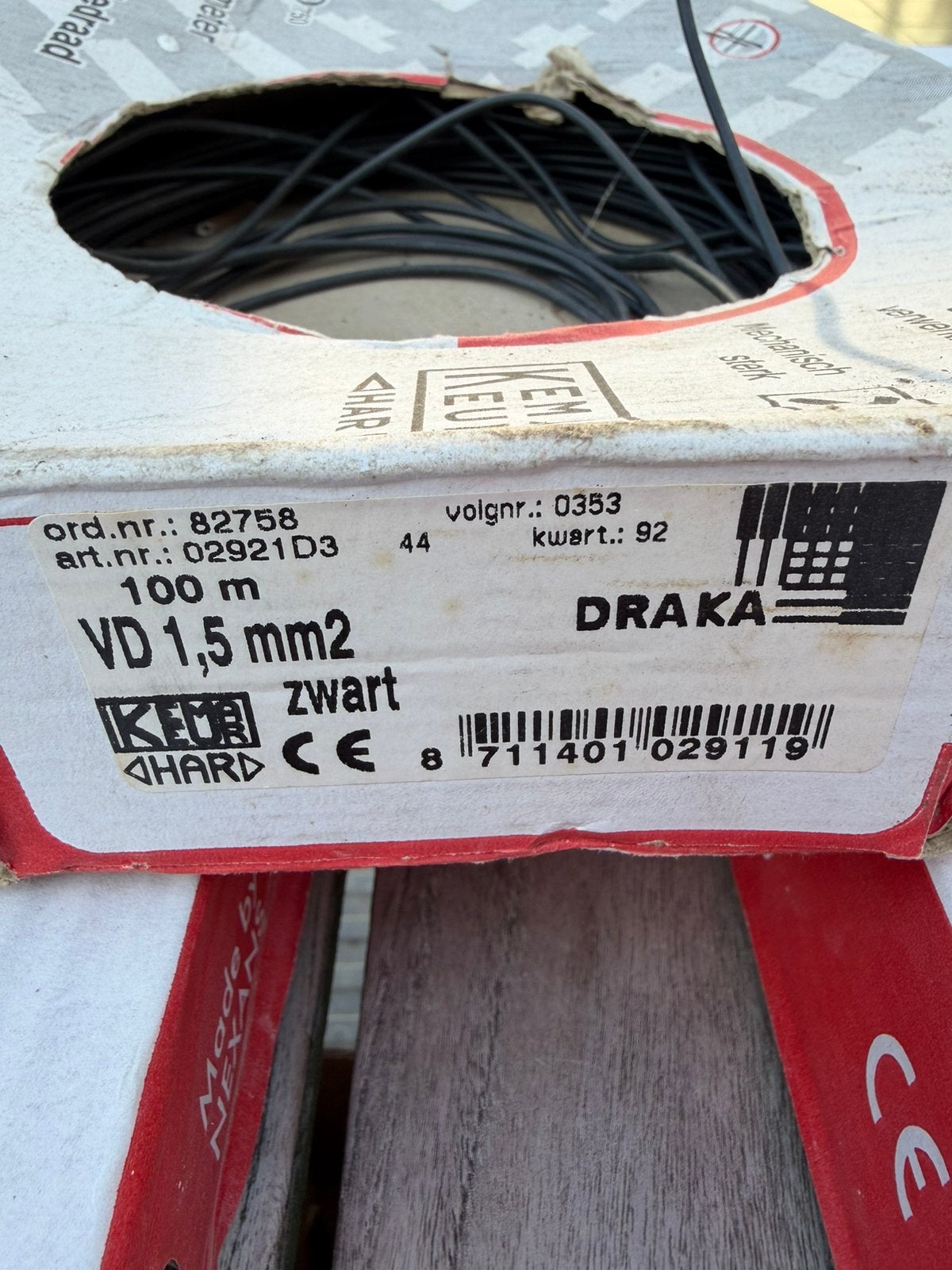 A-merk installatiedraad van Nexans en Draka, Ophalen of Verzenden