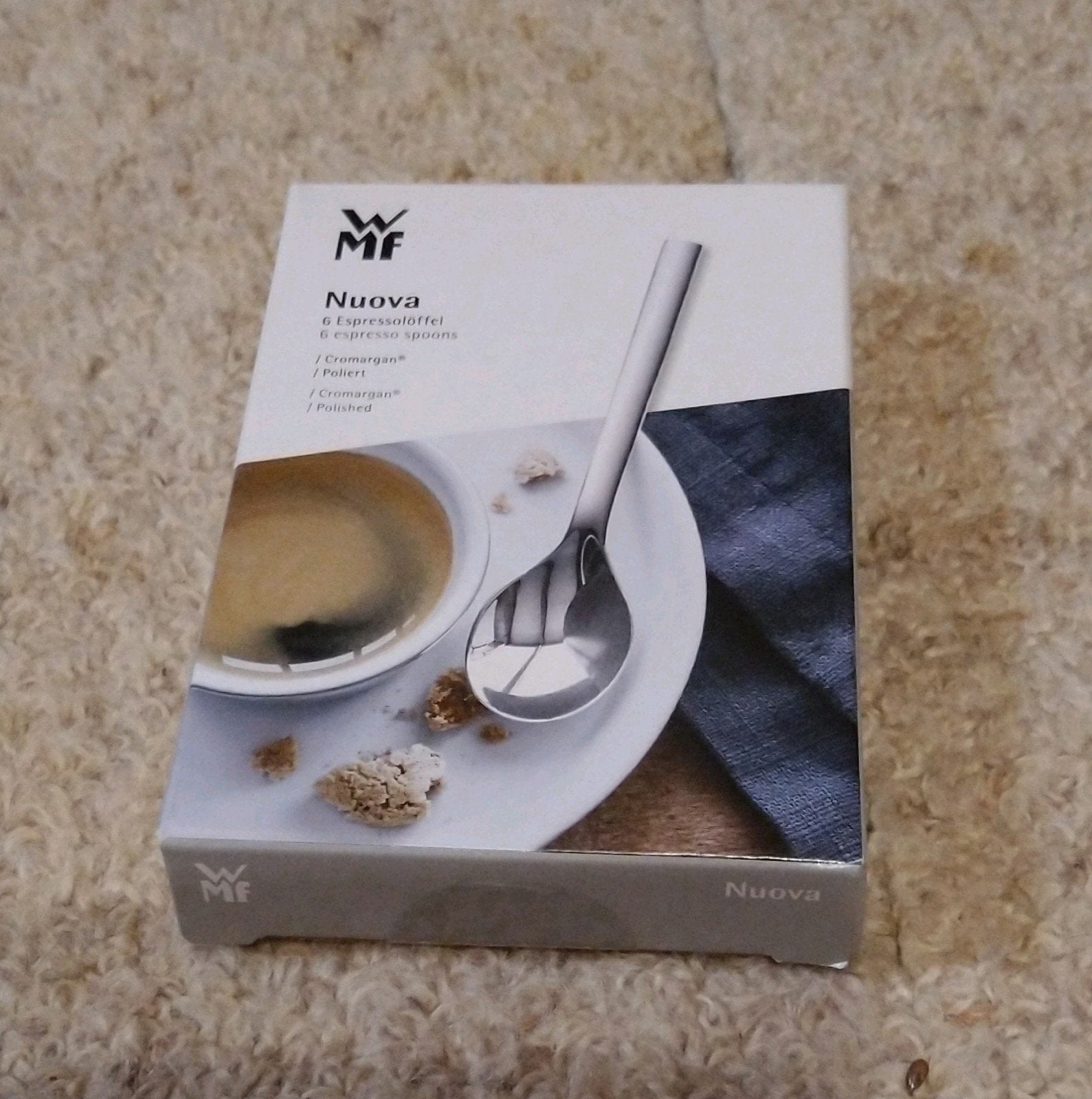 WMF Nuova Espressoslepels - Set van 6 - Nieuw in doos, Huis en Inrichting, Theelepel, Los bestek, Nieuw, Ophalen of Verzenden