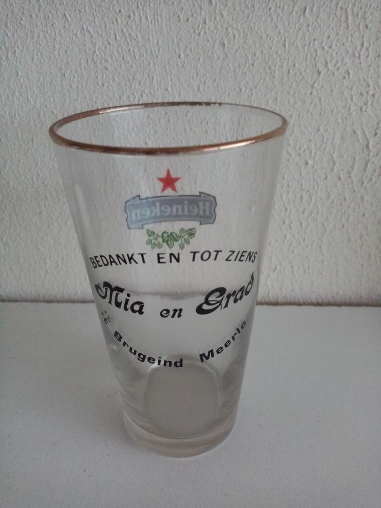19 Heineken bierglazen met speciale opdruk, Ophalen of Verzenden, Nieuw, Glas of Glazen, Heineken