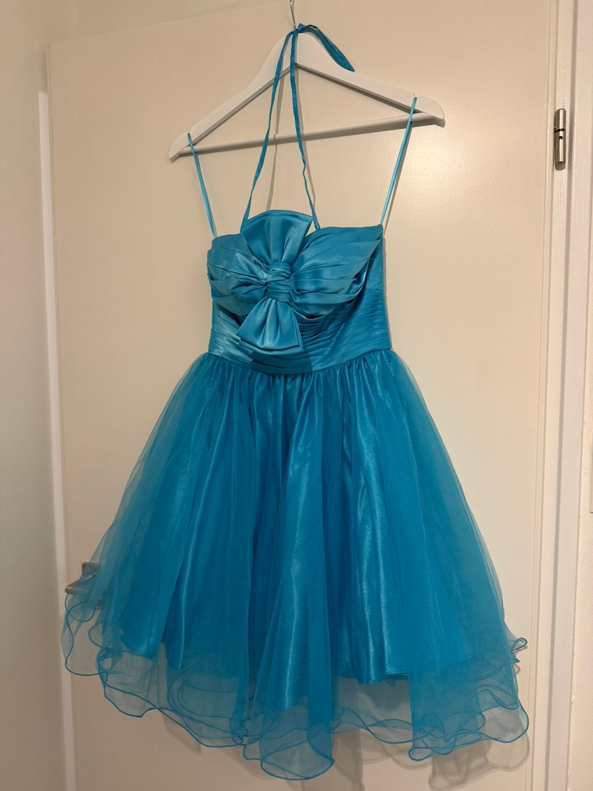 Princess cocktail jurk, Blauw, Ophalen of Verzenden, Zo goed als nieuw, Maat 36 (S)