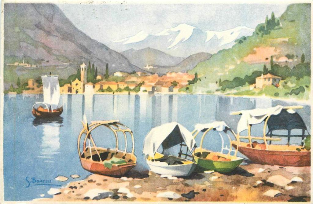 381-372-023 Acquerelli dal vero, Verzenden, Voor 1920, Frankrijk