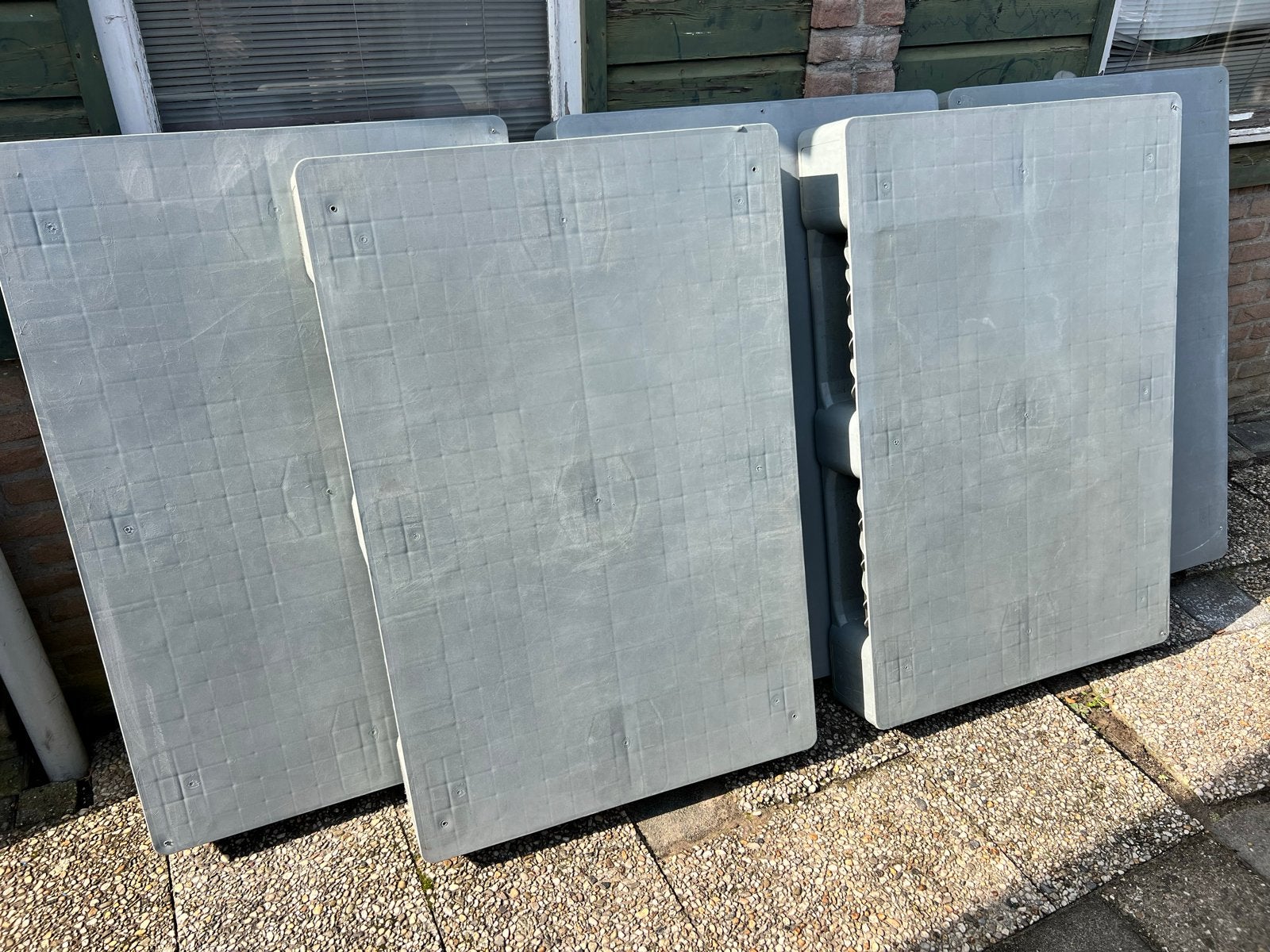 14x Kunststof Pallets voor Voortent - Droge Voeten & Comfort, Ophalen, Gebruikt
