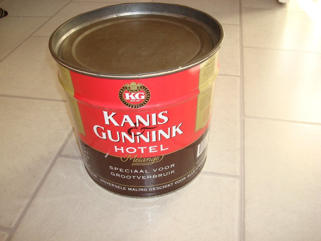 Blik Kannis en Gunnink koffie., Verzamelen, Blikken, Ophalen of Verzenden, Gebruikt, Koffie
