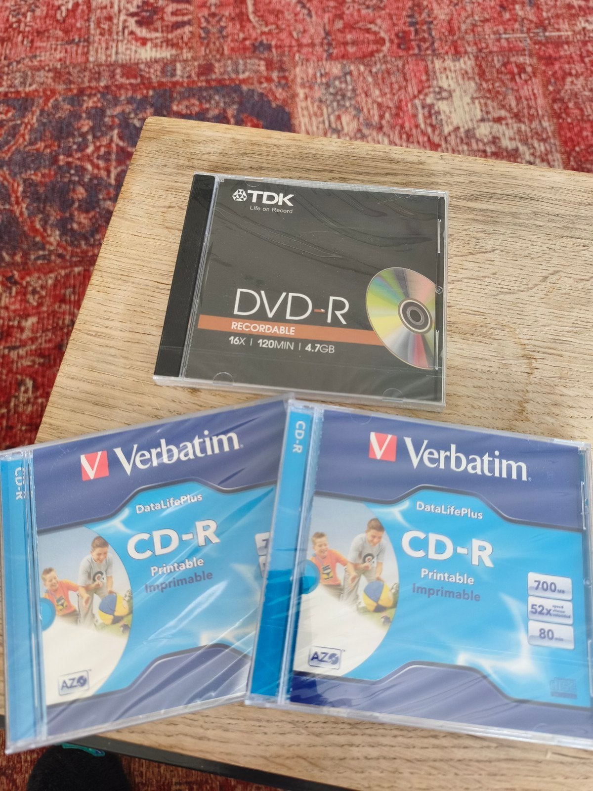3x Nieuw Geseald CD-R & DVD-R - Verbatim Printable + TDK - J, Ophalen of Verzenden, Nieuw, Overige typen