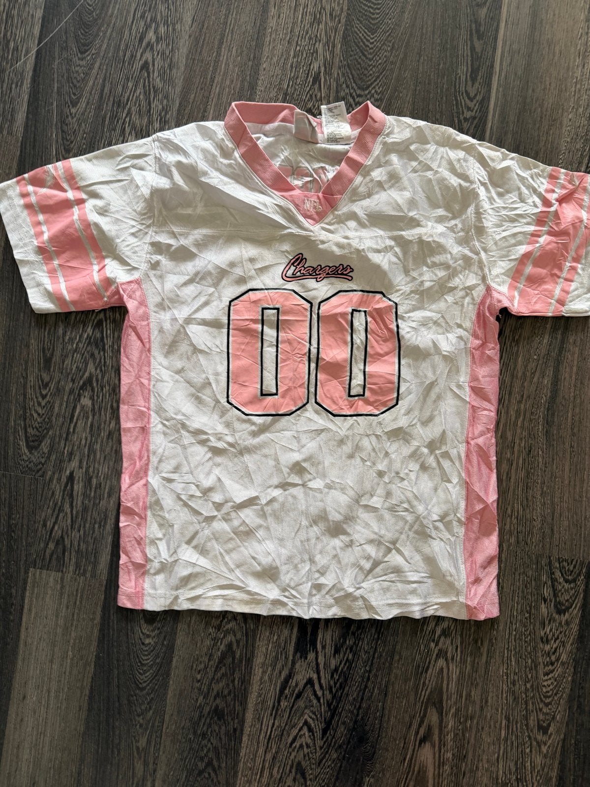 NFL Chargers T-shirt - Roze/Wit - Maat XL (14-16), Verzenden, Overige typen, Roze, Maat 36 (S)