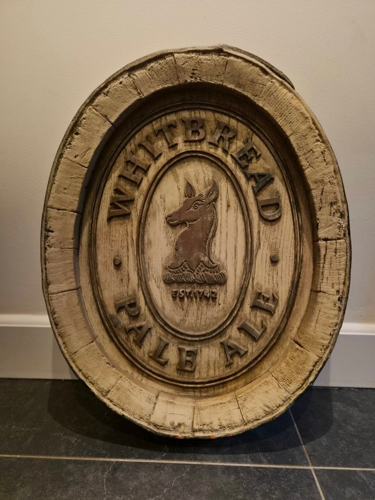Vintage Whitbread Pale Ale wandbord, Ophalen of Verzenden