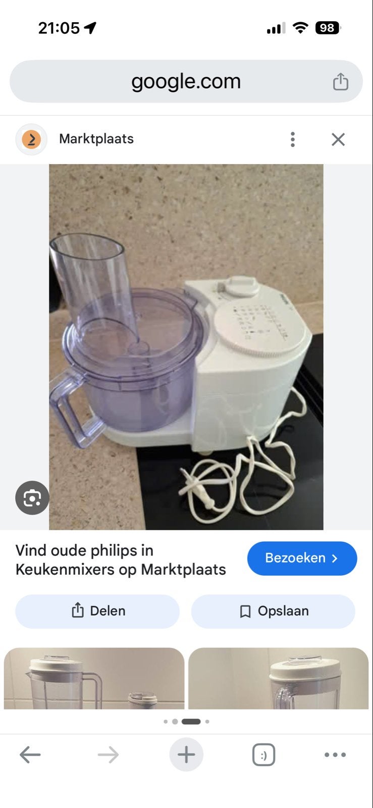 Onderdelen voor Philips keukenmachine (zonder motordeel), 2 tot 3 liter, Ophalen of Verzenden, Gebruikt, Vaatwasserbestendig