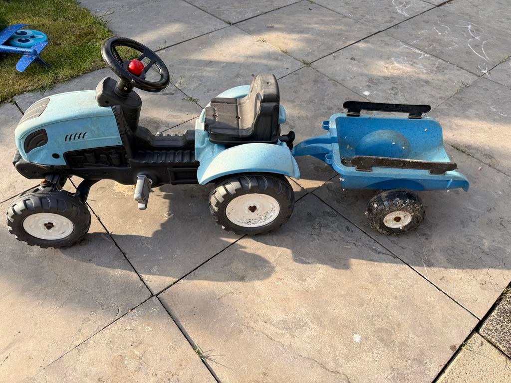 Tractor met aanhangwagen voor peuters - Gebruikt, Ophalen, Gebruikt, Trapvoertuig