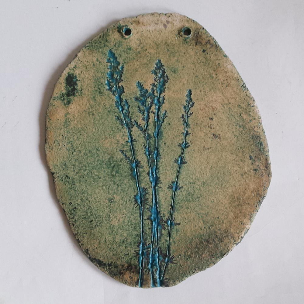 Keramieke wanddecoratie, Wandsculptuur, Gebruikt, -, 20 cm
