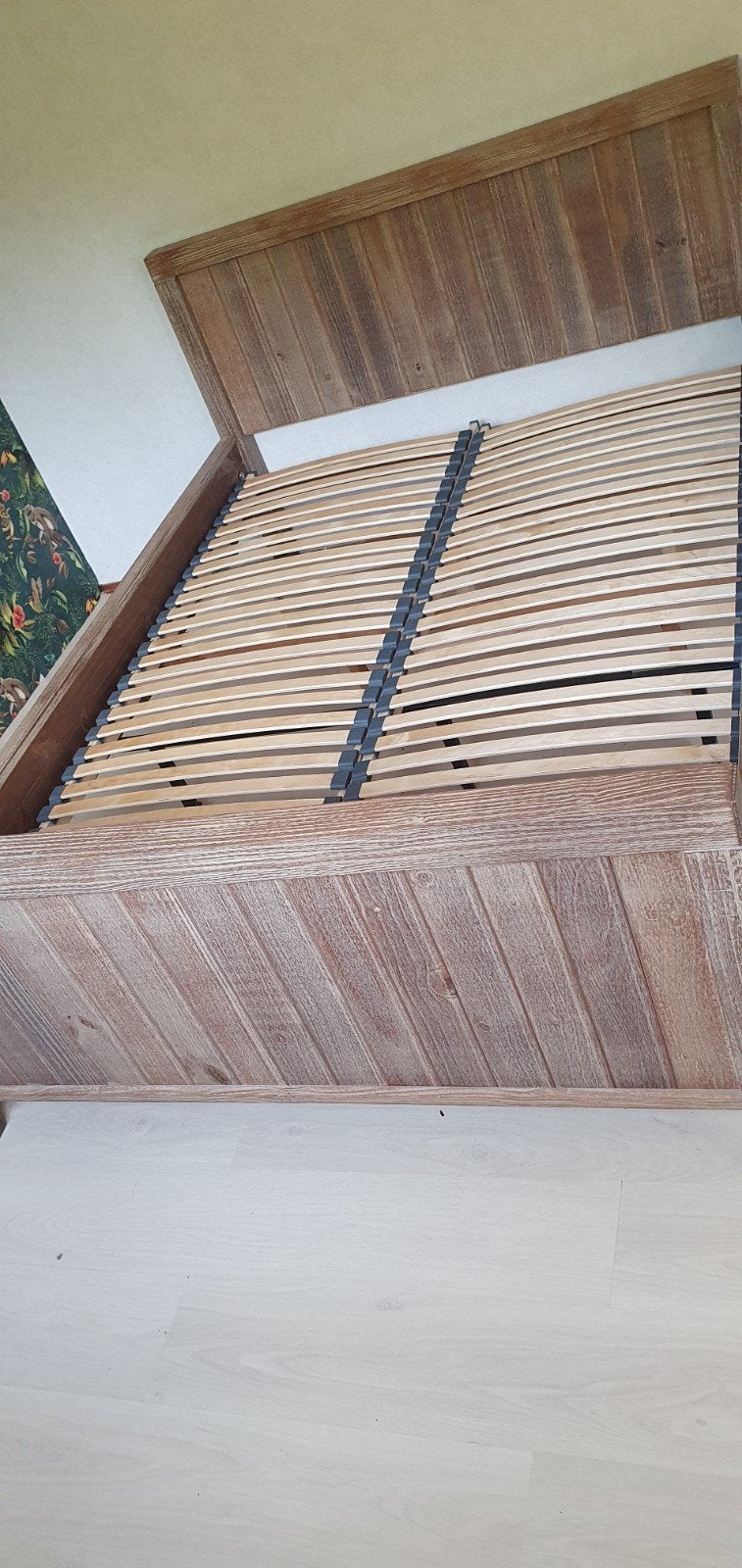 tweepersoons/twijfelaar" bed Columbo 140x200 cm met lattenb, Ophalen, Bruin, Tweepersoons, 140 cm