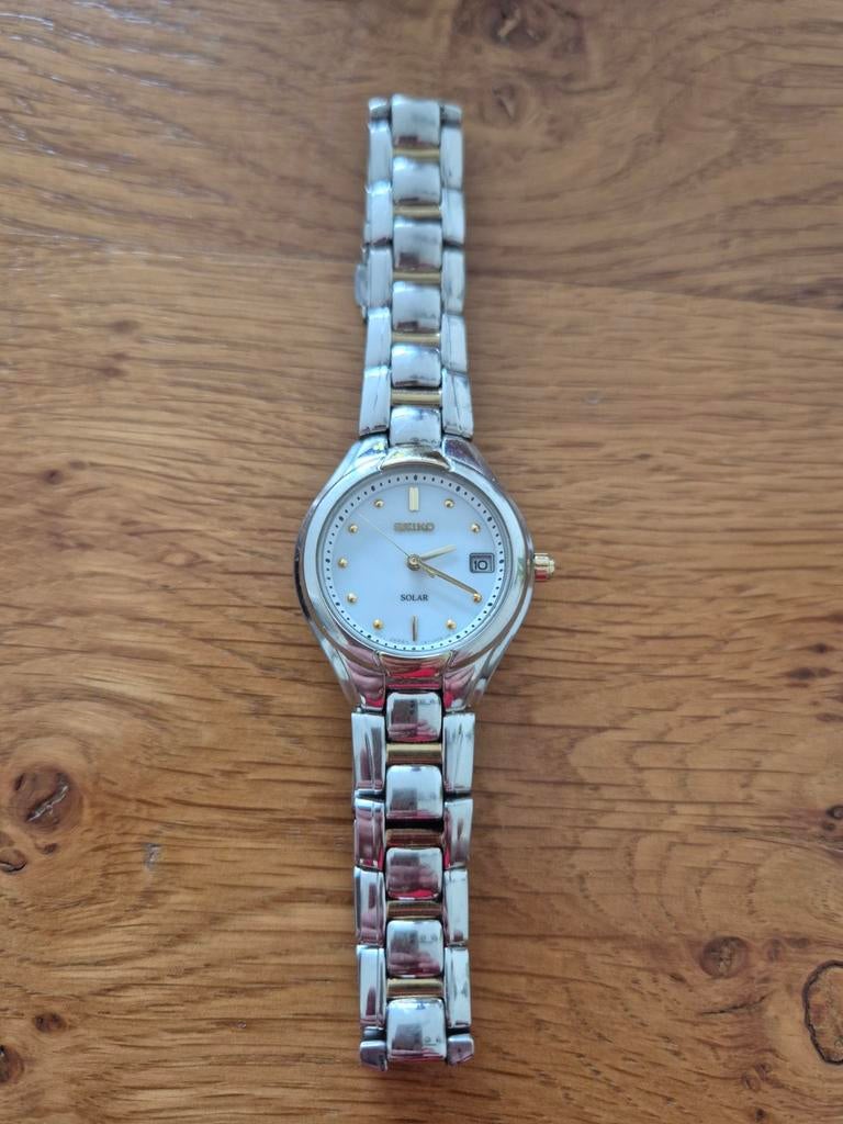 Seiko Solar Dameshorloge - Krasvrij Glas en Huis, Sieraden, Tassen en Uiterlijk, Horloges | Dames, Gebruikt, Staal, Polshorloge