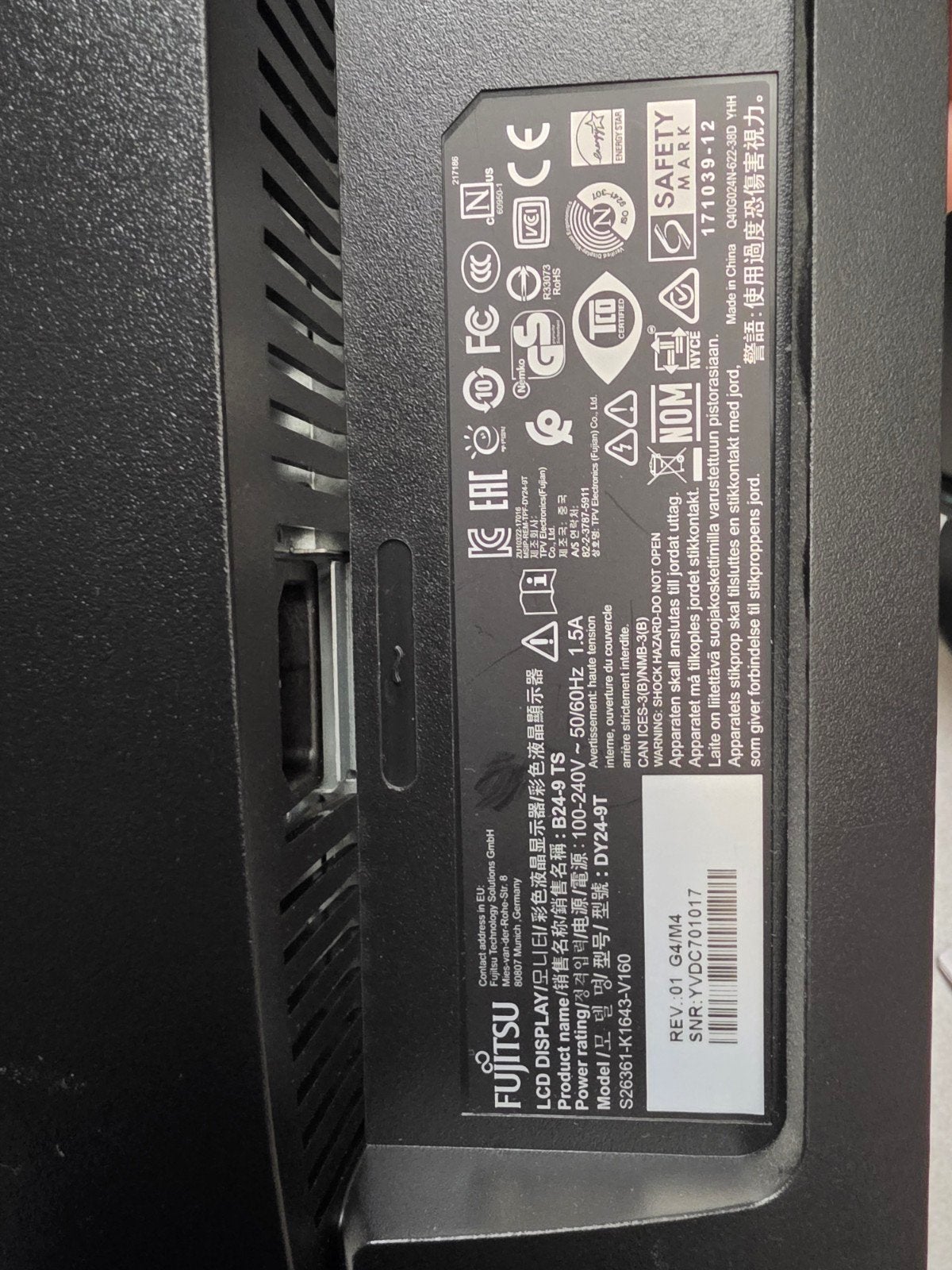 Fujitsu B24-9 TS Monitor - Full HD, IPS, 24 inch, Computers en Software, Monitoren, Ophalen, Gebruikt, IPS, Full HD
