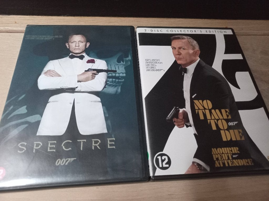 2x James Bond DVD : No Time To Die (2xDVD) + Spectre (DVD), Alle leeftijden, Ophalen of Verzenden, Zo goed als nieuw, Actie en Avontuur