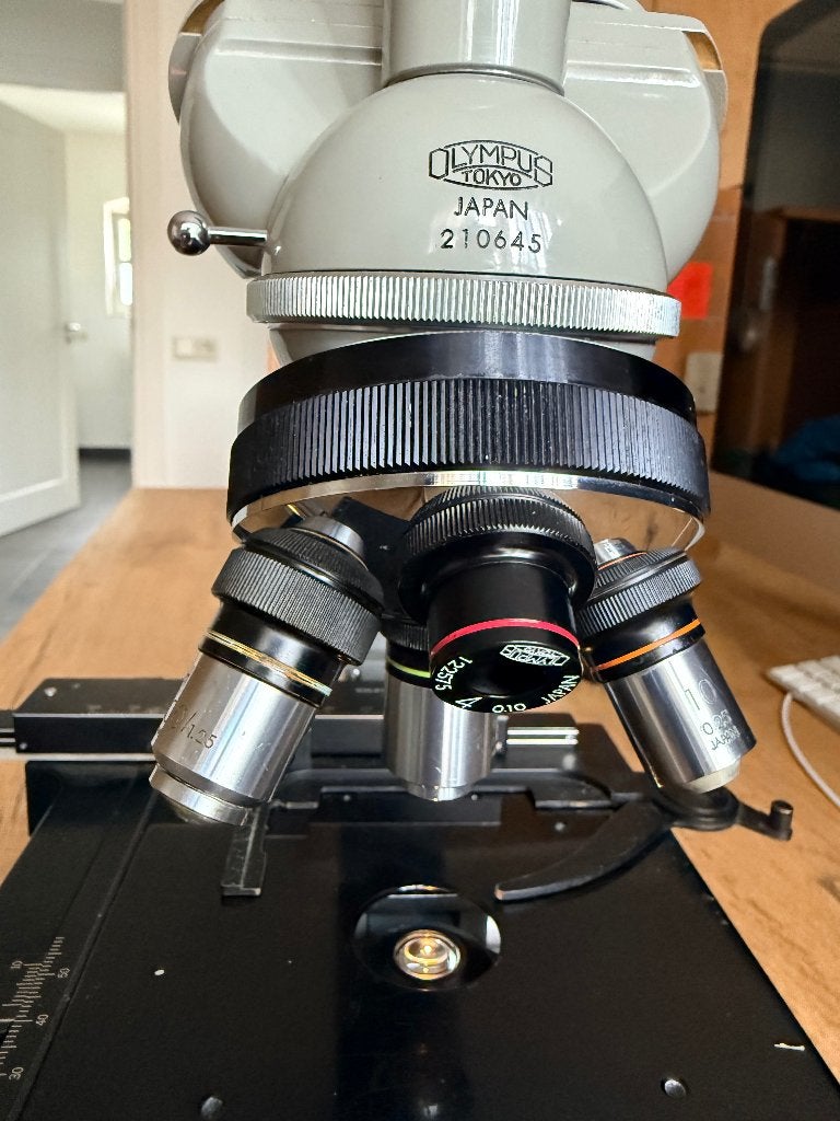 Vintage Olympus Professionele Trinoculaire Microscoop, Ophalen of Verzenden, Gebruikt, 400x tot 1000x, Biologische microscoop
