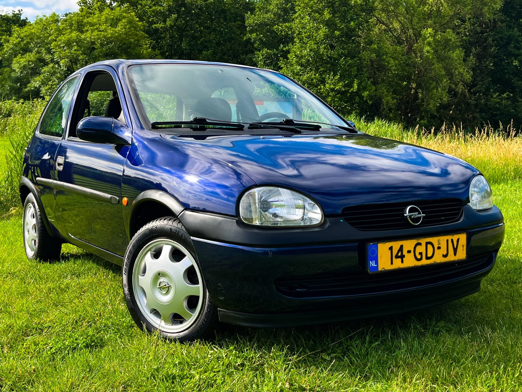 Opel Corsa 1.2 16V /AIRCO, CARPLAY, ELEK RAMEN + SPIEGELS,, Auto's, Zwart, 850 kg, Blauw, Electronic Stability Program (ESP)