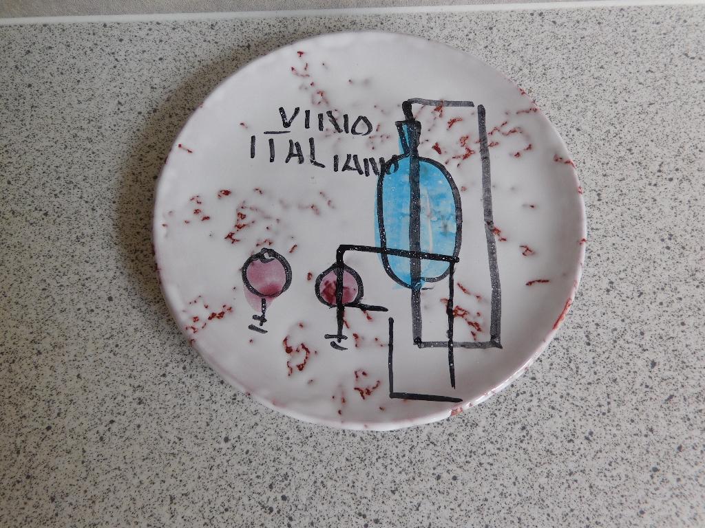 Tapas Bord 14 cm. Vino Italiano Blauw, Ophalen of Verzenden, Zo goed als nieuw, Bord(en), Overige stijlen