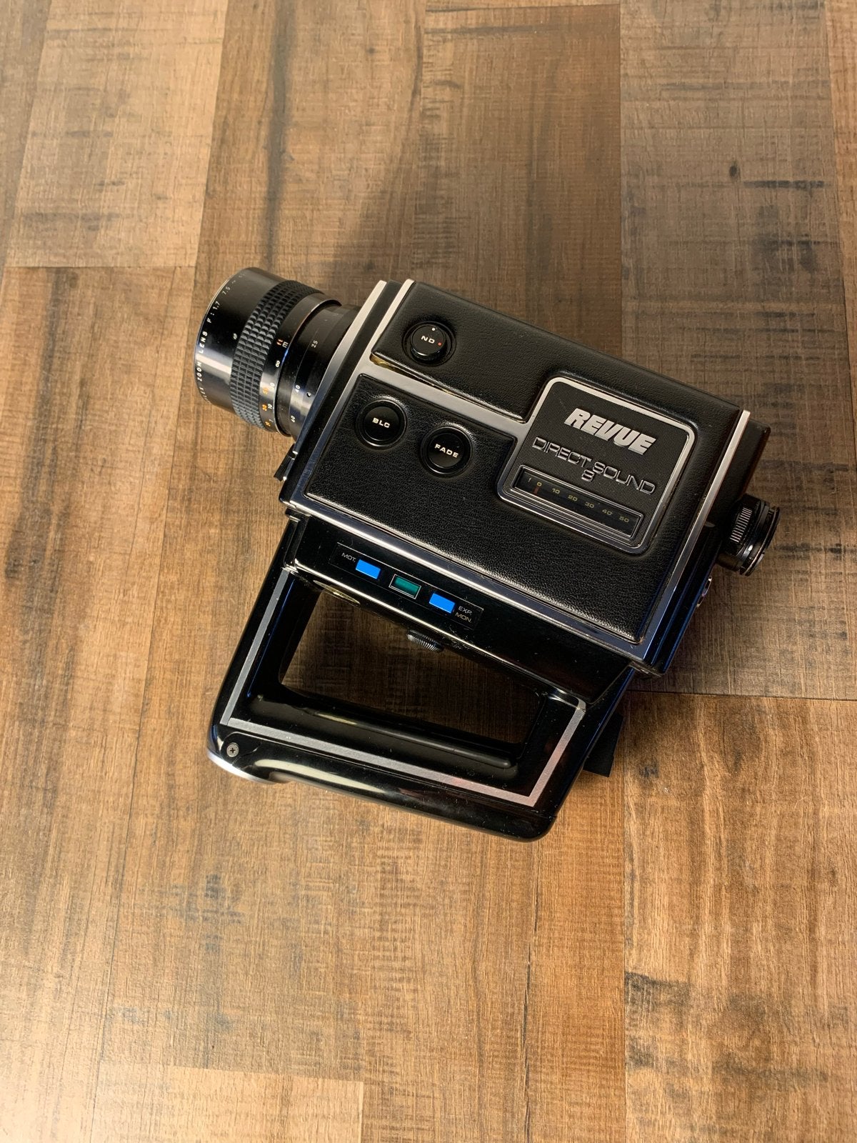 Vintage Revue Direct Sound super 8 Camera met accessoires, Ophalen, 8mm, Camera