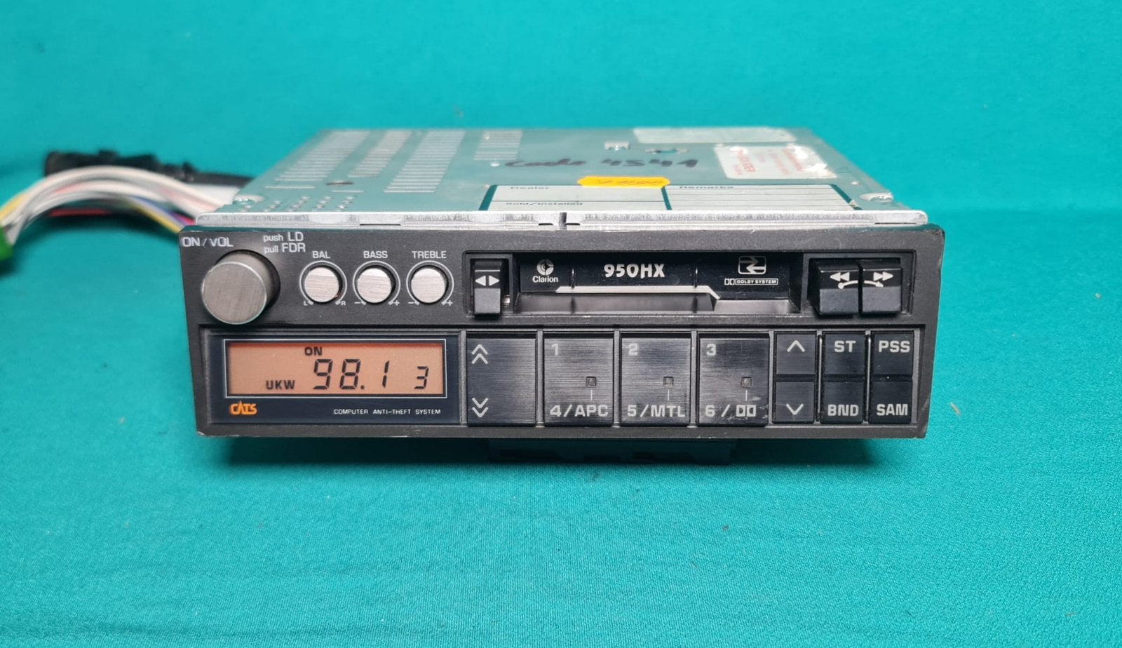 Clarion 950hx casssette receiver, Ophalen of Verzenden, Zo goed als nieuw