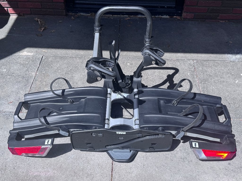 Thule EasyFold XT 933, Auto diversen, Fietsendragers, Gebruikt, Trekhaakdrager, 2 fietsen, Brede banden, Elektrische fiets, Ophalen