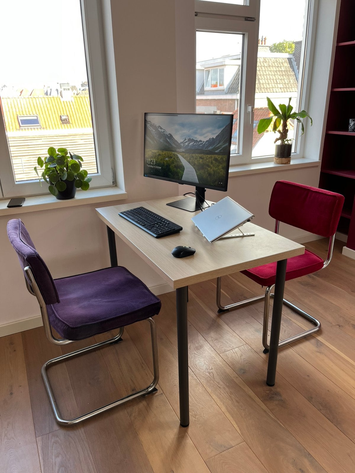 Wooden desk, Ophalen, 60 cm, Scandinavisch, Hout