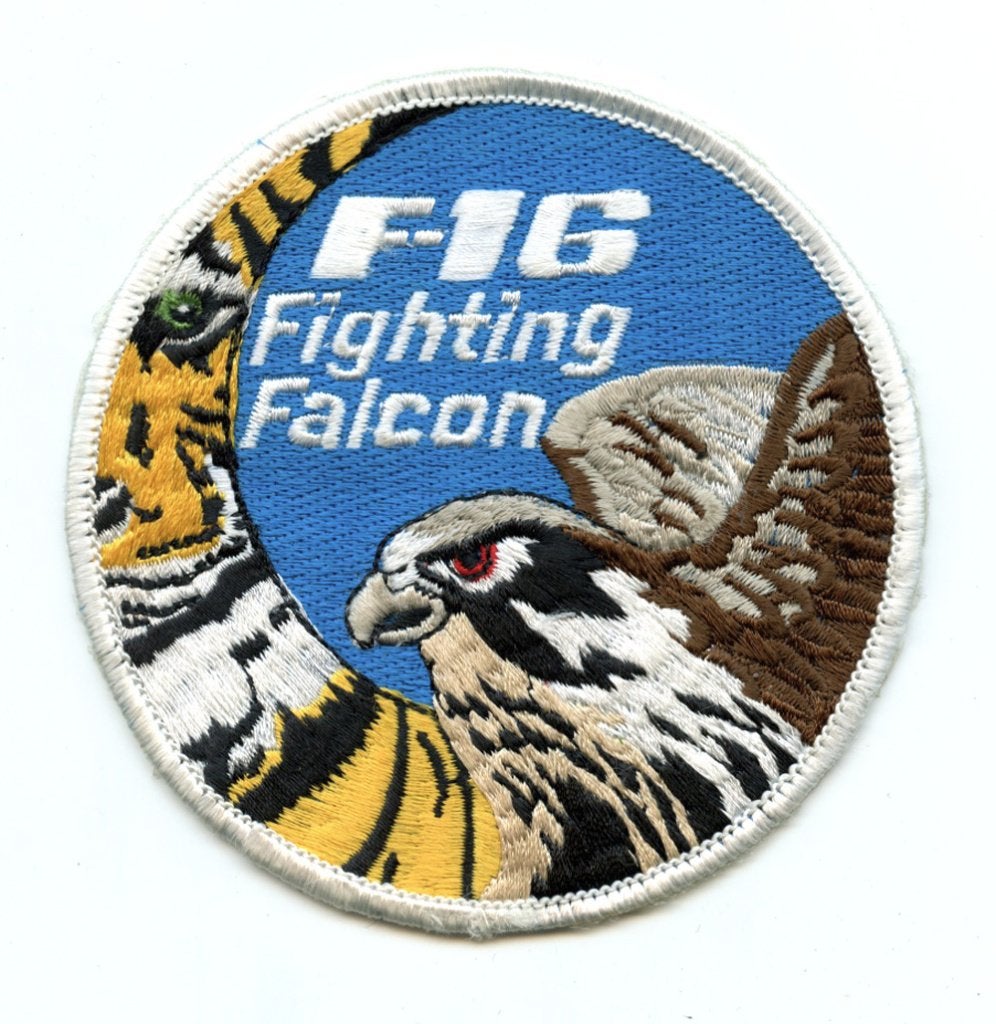 KLu luchtmacht patch 313 squadron F-16AM Volkel F-16 swirl, Verzamelen, Ophalen of Verzenden, Luchtmacht, Nederland, Embleem of Badge