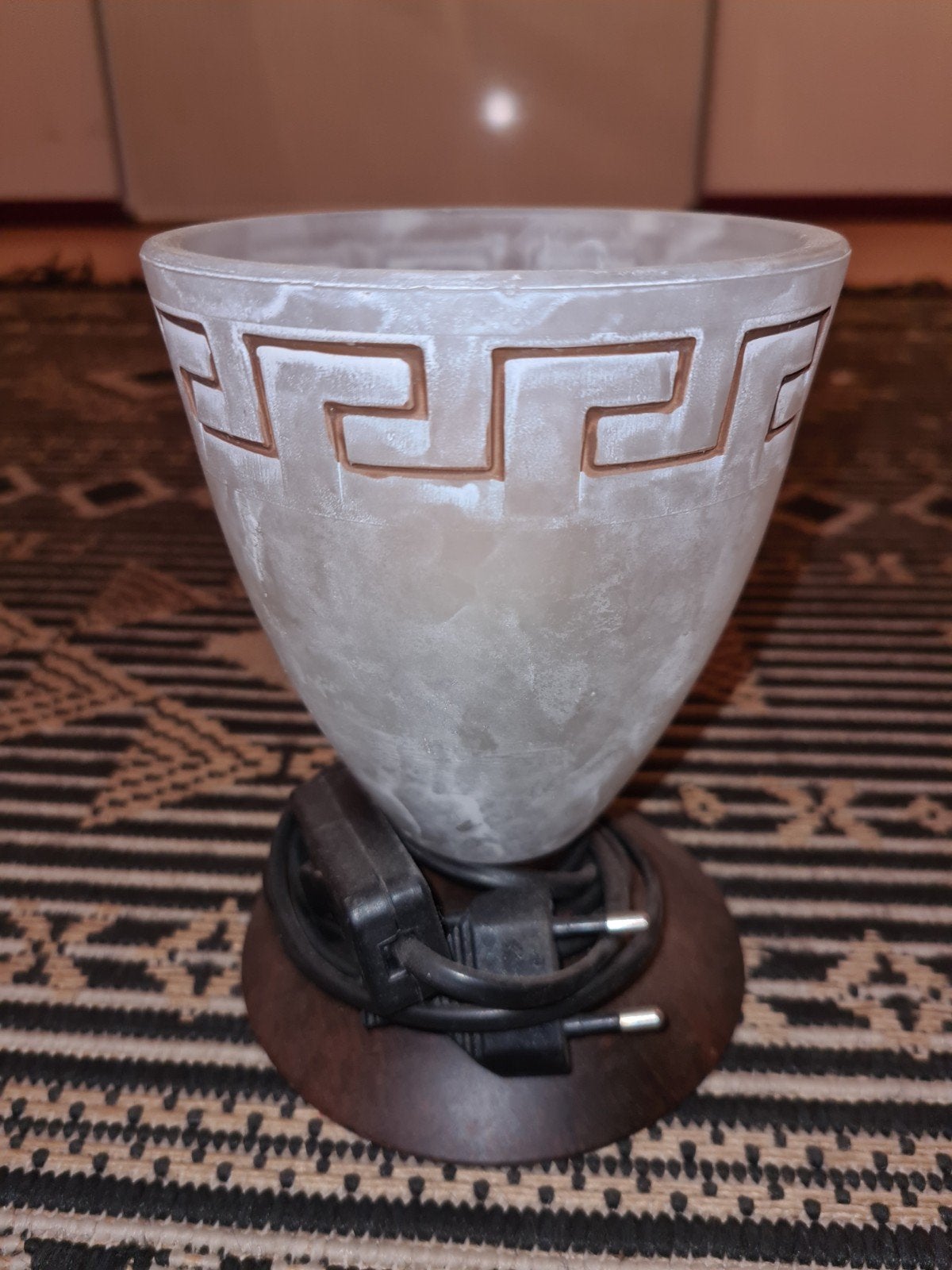 Unieke lamp met Grieks motief - Sfeervolle verlichting, Huis en Inrichting, Wit, Gebruikt, Ophalen of Verzenden, Klassiek