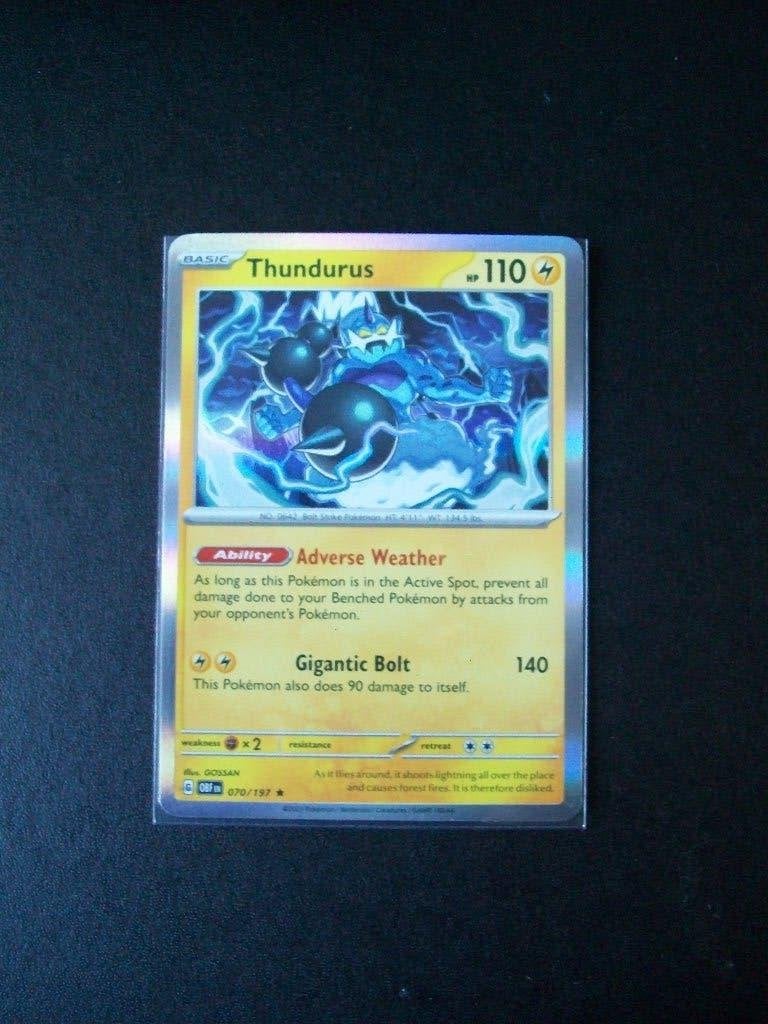 3146. Nieuwe Pokemon Kaart Holo Rare THUNDURUS HP110 070/197, Verzenden, Nieuw, Losse kaart, Foil