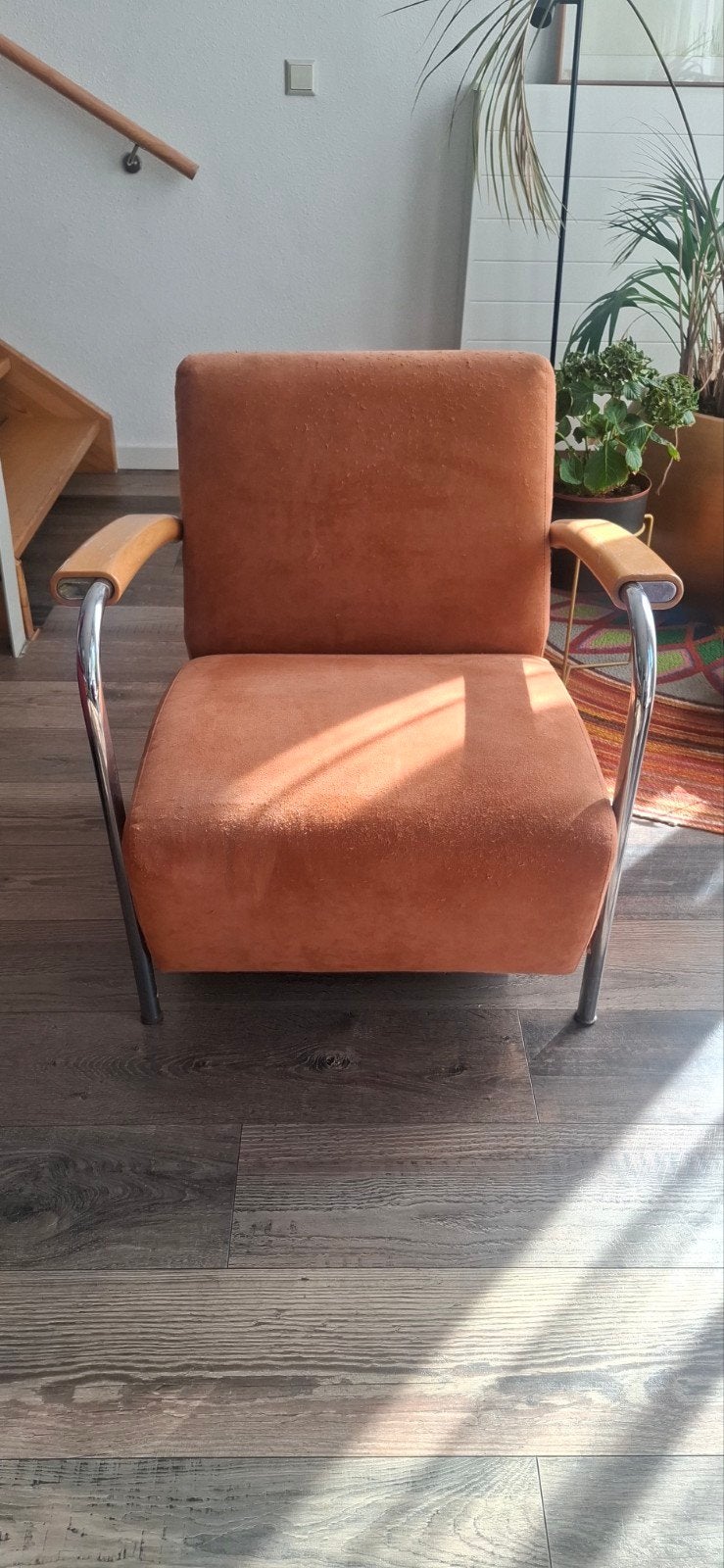 Leolux Scylla design stoel, Huis en Inrichting, Ophalen, Gebruikt, Hout, 75 tot 100 cm