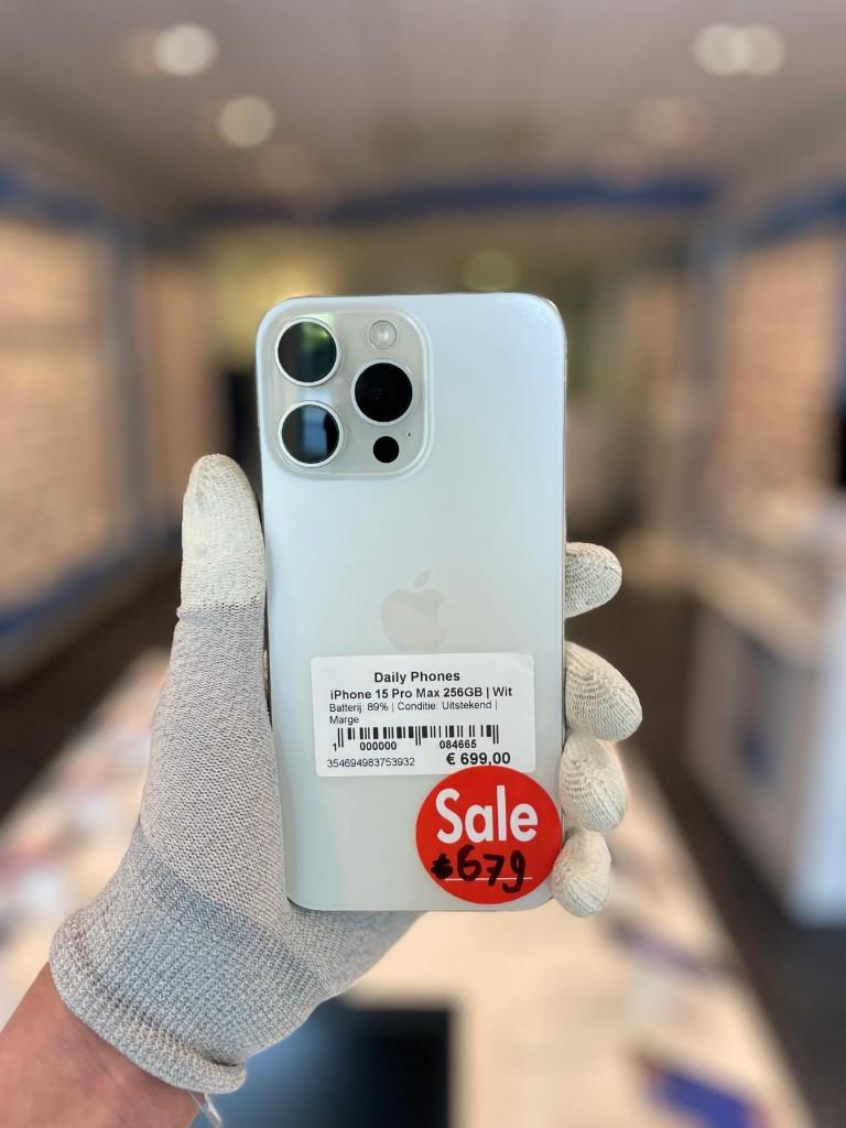 iPhone 15 Pro Max 256GB | Wit, Telecommunicatie, Overige Telecommunicatie, Ophalen of Verzenden