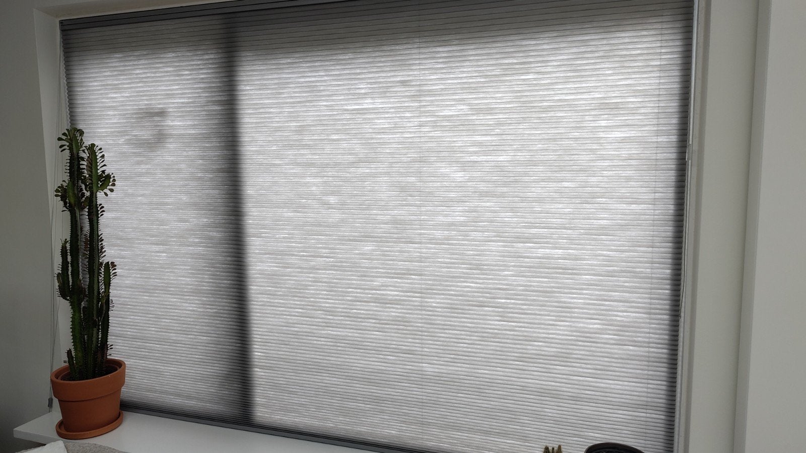Plissé Dupli Gordijn Antraciet - Karwei (224x155 cm), Karwei, Ophalen of Verzenden, Gordijn