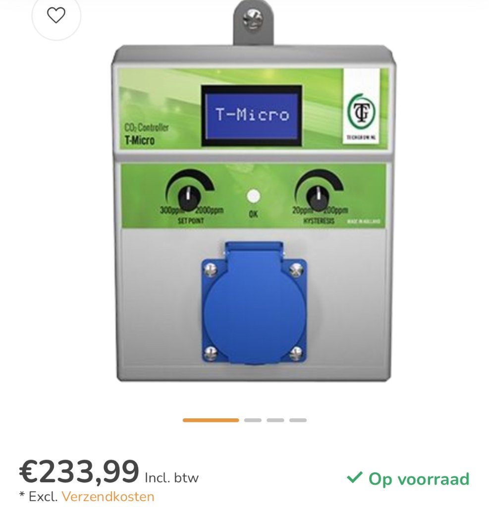 techgrow co2 setje compleet, Ophalen, Kabel of Snoer