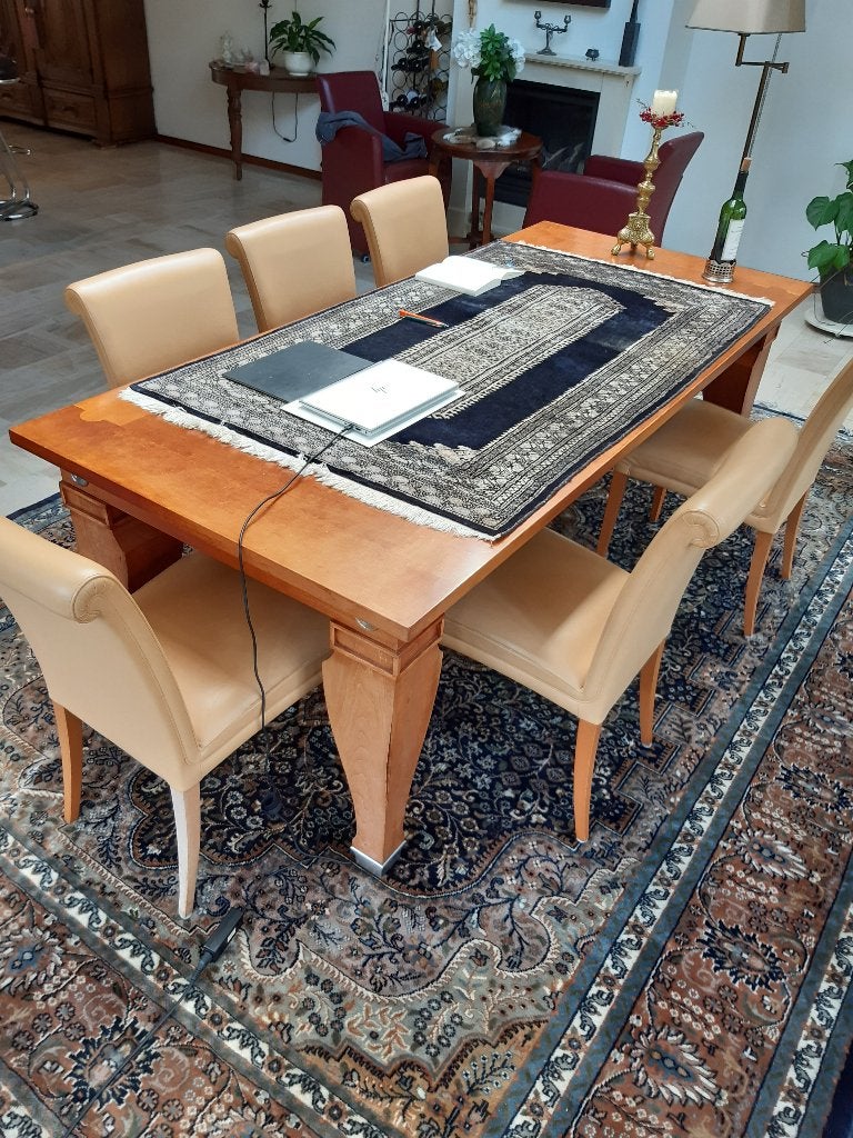 GRATIS Kersenhouten Italiaanse design tafel 220x97x80 hoog, Gebruikt, Design, 200 cm of meer, Vijf personen of meer