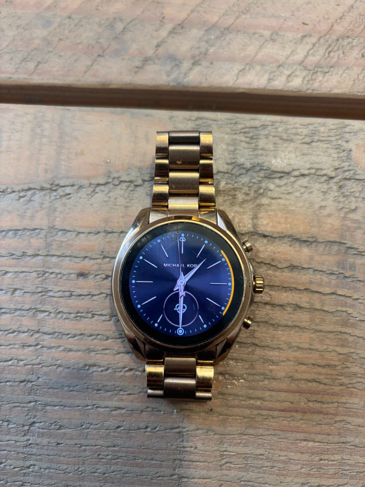 Michael Kors Bradshaw 5001 Smartwatch rose, Ophalen, Gebruikt, Geel, Android