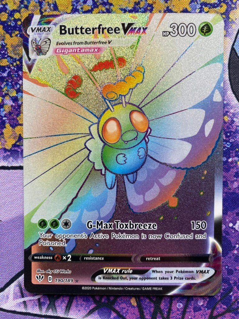 Butterfree VMAX Secret - Darkness Ablaze - NM/M, Ophalen of Verzenden, Nieuw, Losse kaart