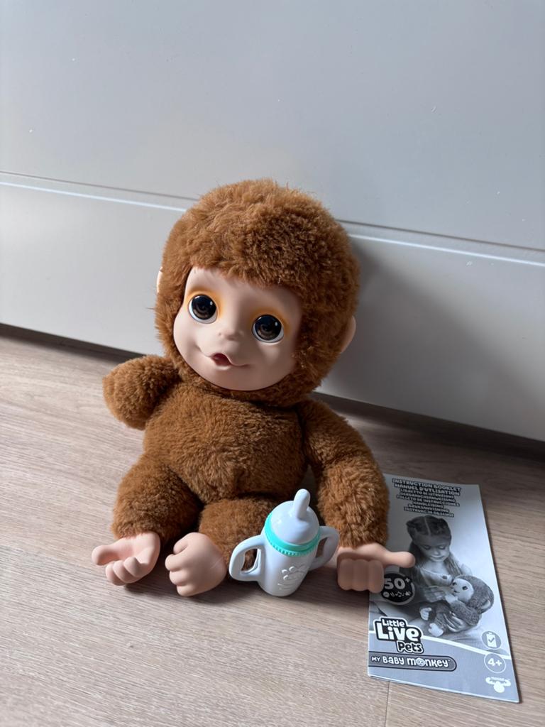 Little live pets aap, Kinderen en Baby's, Speelgoed | Knuffels en Pluche, Ophalen of Verzenden, Zo goed als nieuw, Overige typen