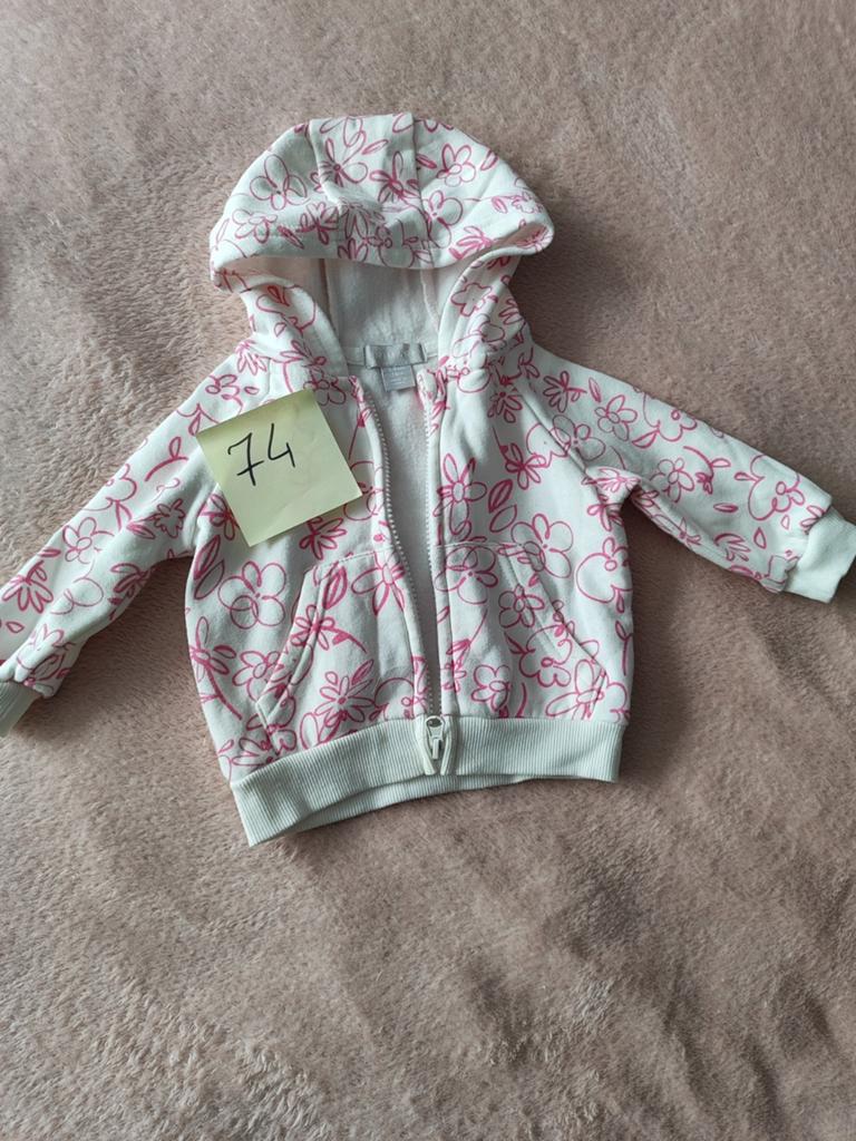 Leuk roze bloemen vestje maat 74, Ophalen, Zo goed als nieuw, Primark, Truitje of Vestje