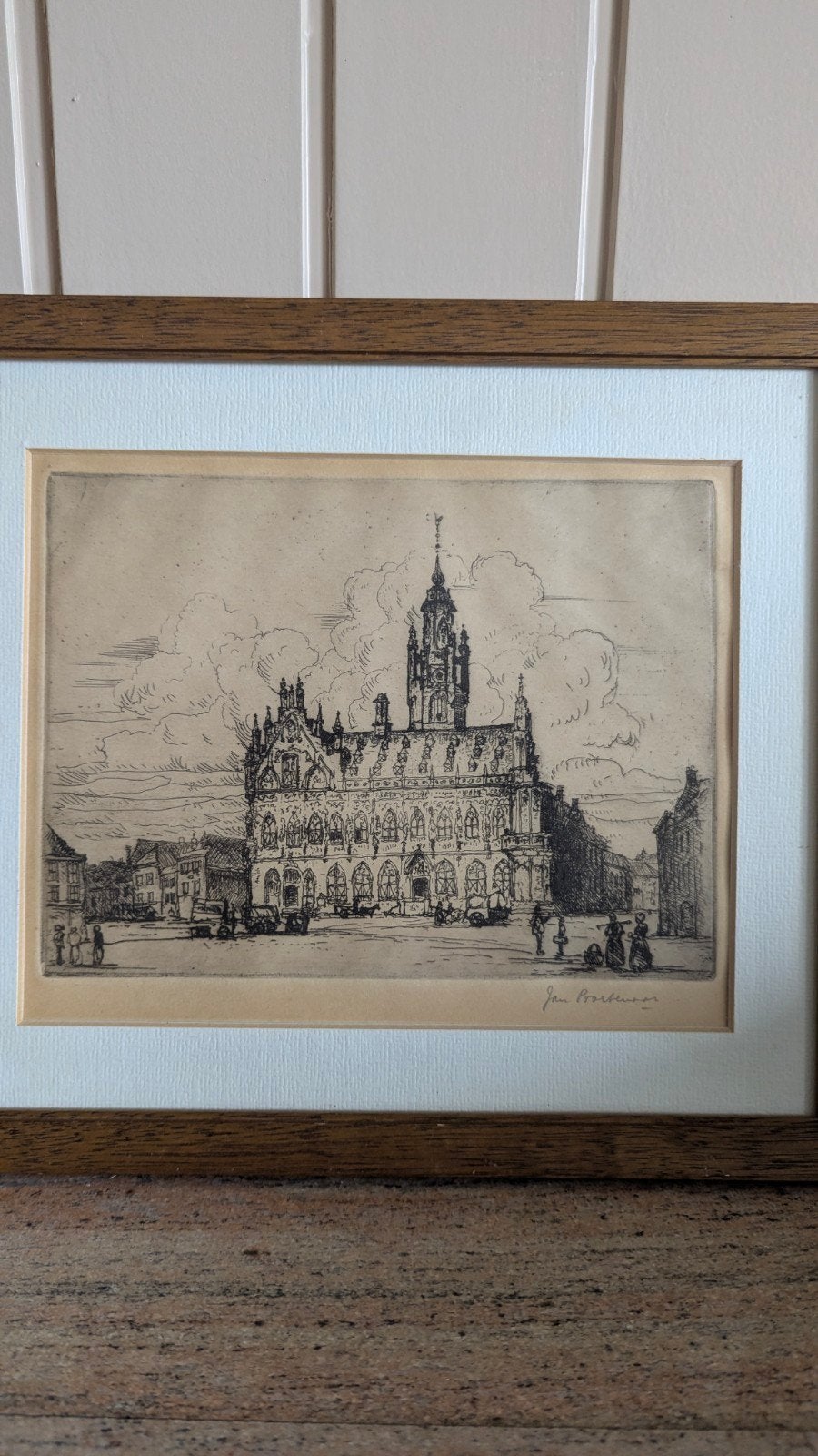 ets Jan Poortenaar 1886/1958 stadhuis middelburg, Antiek en Kunst, Ophalen of Verzenden