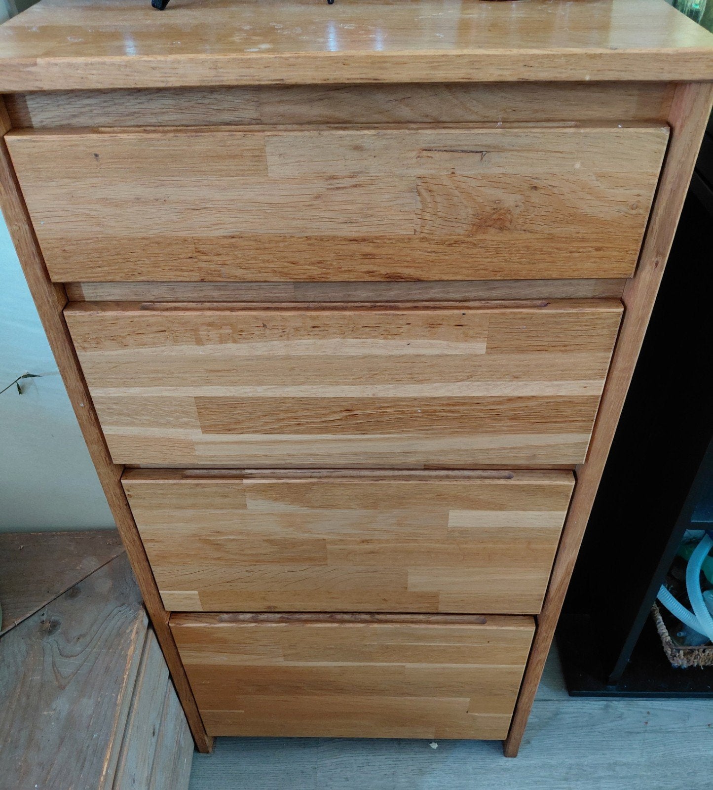 Woood ladekast ladekastje H 89cm / br 45 cm / D 39 cm, Huis en Inrichting, Kasten | Ladekasten, Ophalen, Gebruikt, Woood, Eikenhout