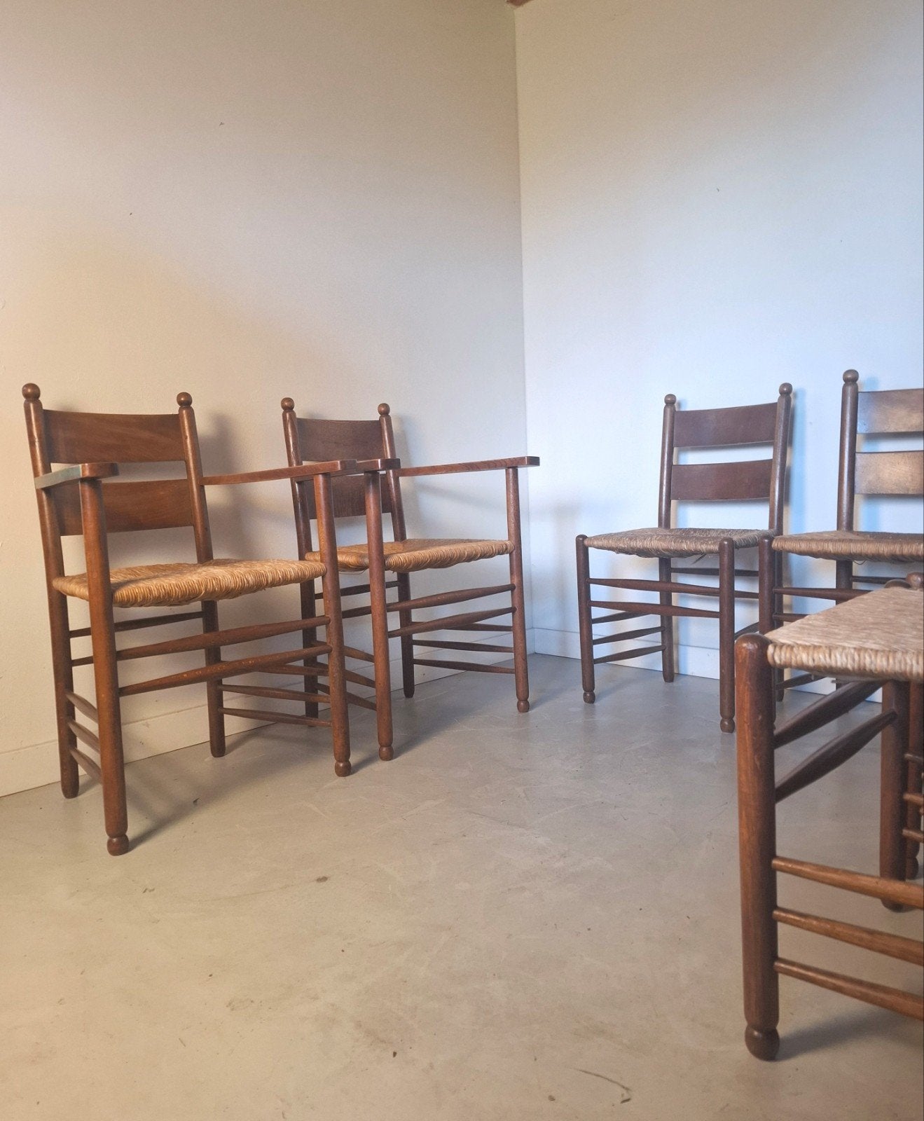 Set van 6 art deco stoelen Willem Penaat stijl Arts & Crafts, Antiek en Kunst, Ophalen of Verzenden