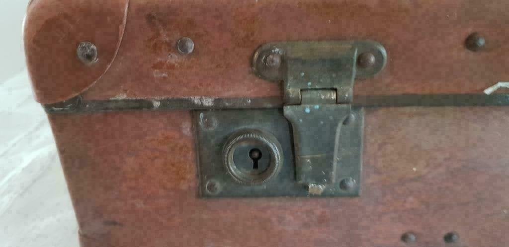 H023 VINTAGE 30er jaren koffer van vulcanfibre, Ophalen of Verzenden, -, -, -