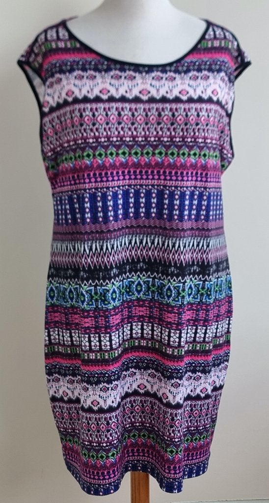 Norah gekleurd jurkje mt. 46, Overige kleuren, Maat 46/48 (XL) of groter, Ophalen of Verzenden, Zo goed als nieuw