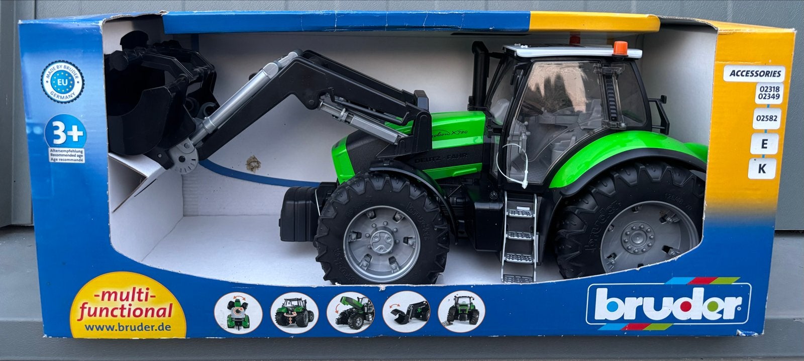 Bruder Deutz Agrotron X720 Tractor met Voorlader, Ophalen of Verzenden, Nieuw, Tractor of Landbouw