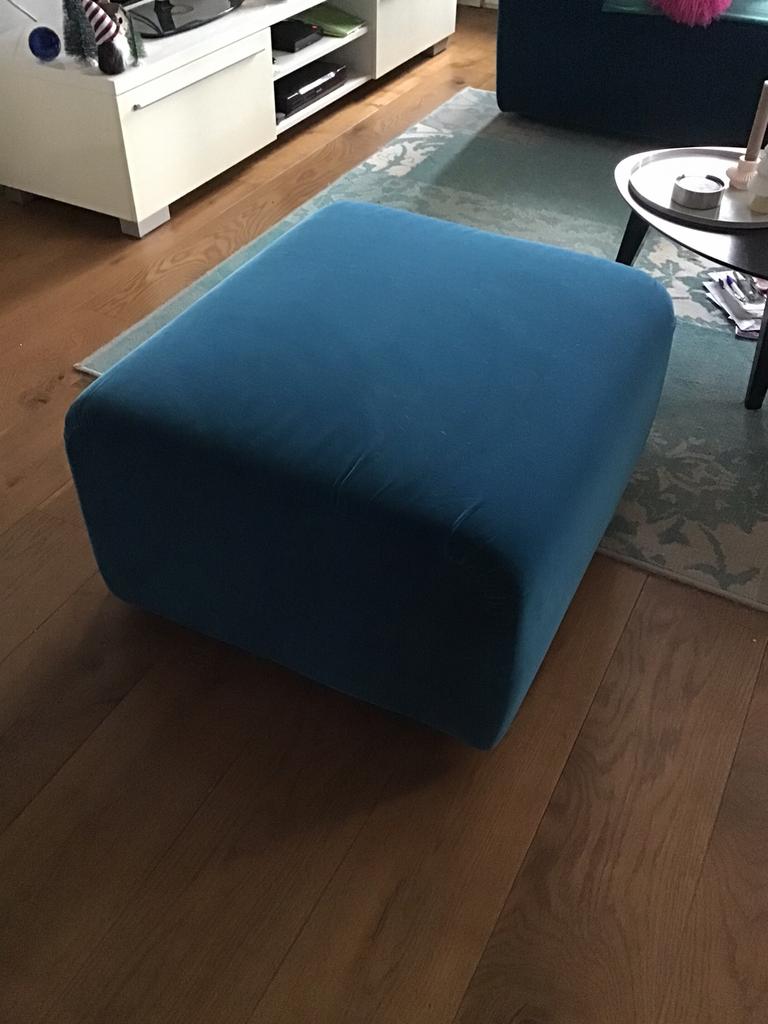 Pouffe Ikea mod. Stockholm blauw, 125 cm of meer, Ophalen of Verzenden, Zo goed als nieuw, Stof
