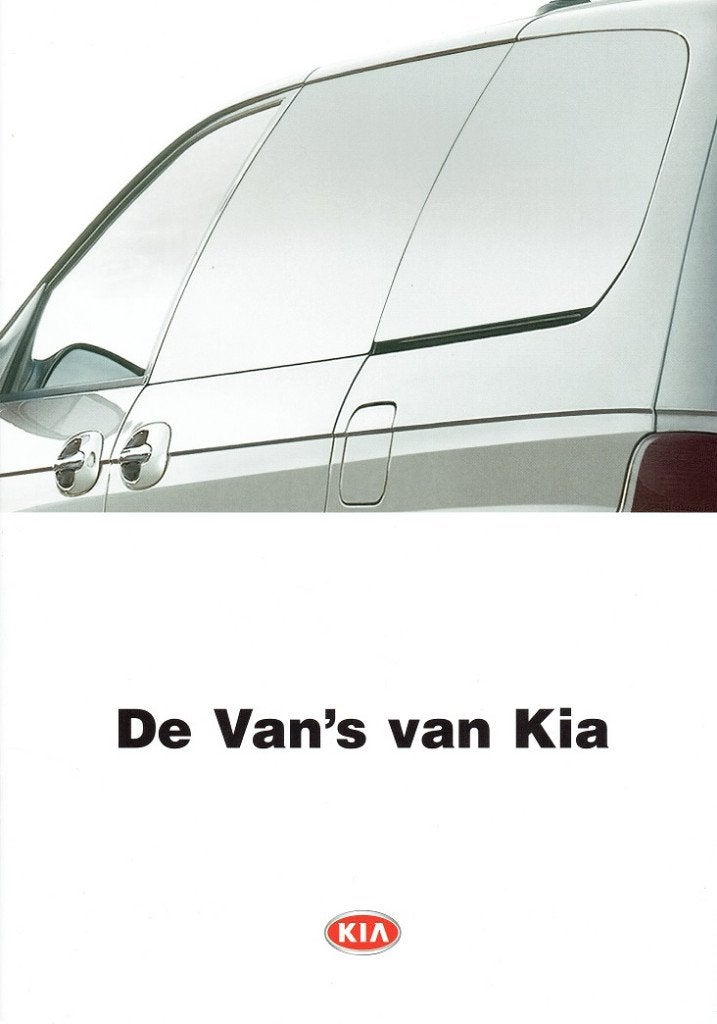 Folder Kia Van modellen (ca.2004), Ophalen of Verzenden, Zo goed als nieuw, Overige merken